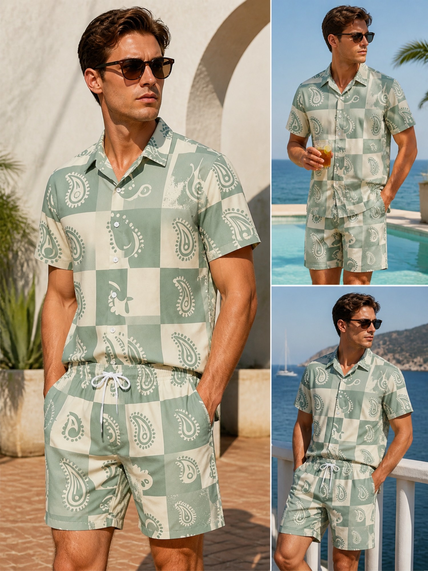 Resort Shirt Floral - Mens Floral Short Sleeve Shirt and