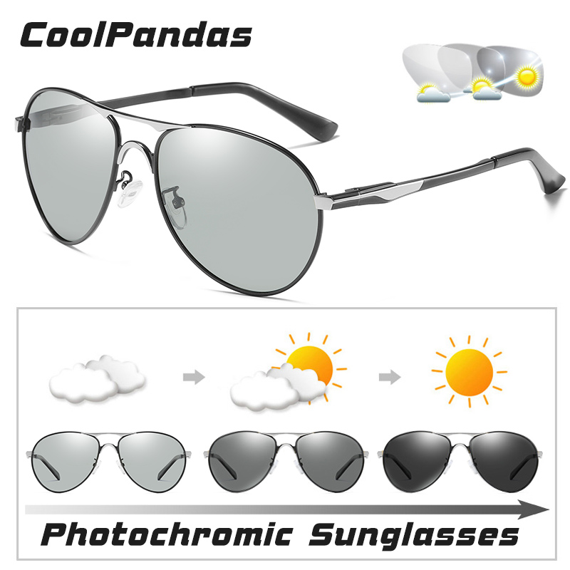 Aviation Photochromic Polarize - Sunglasses Aviator Polarized ulasan dan harga
