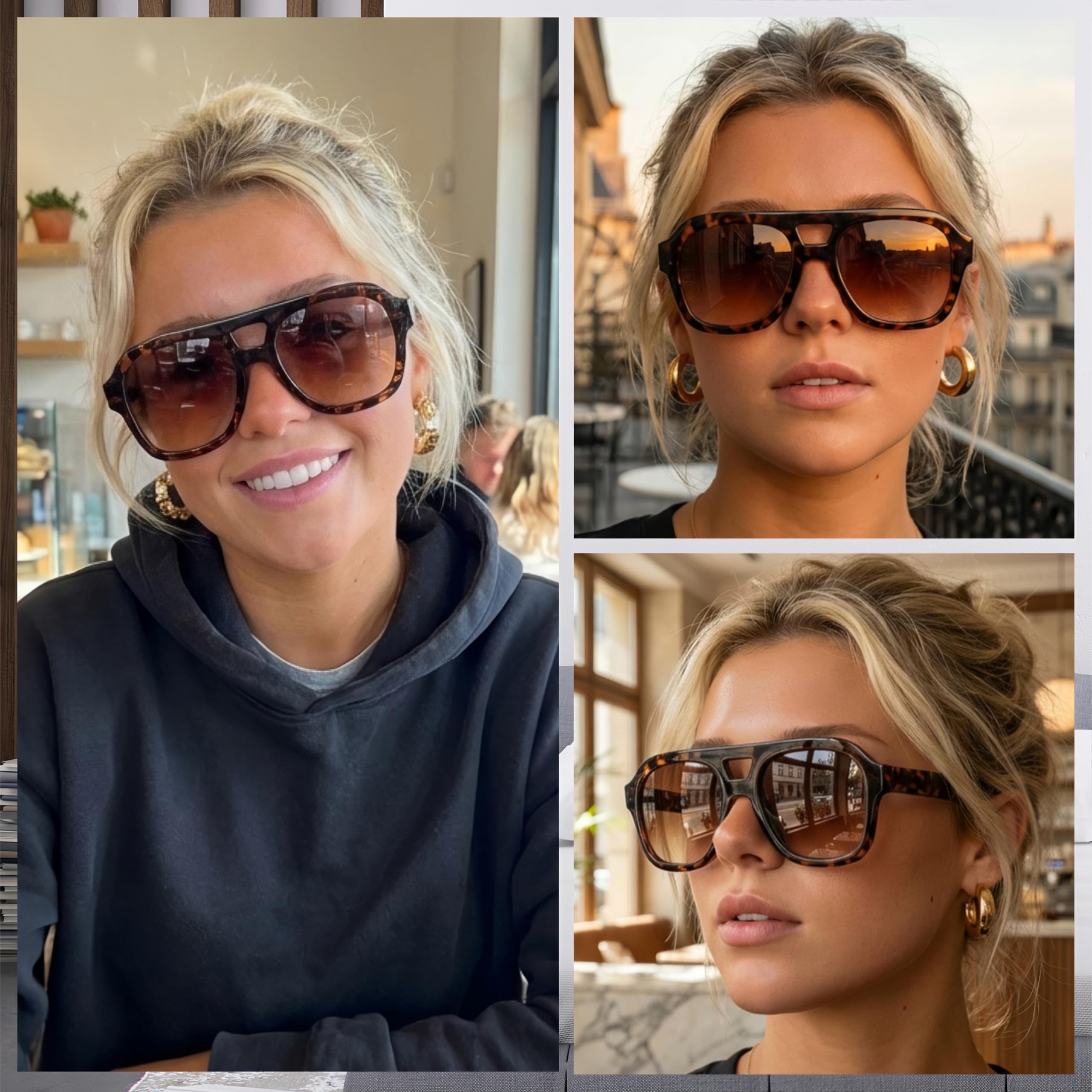 Oversized Polarized Aviator Su - Sunglasses Aviator Polarized ulasan dan harga