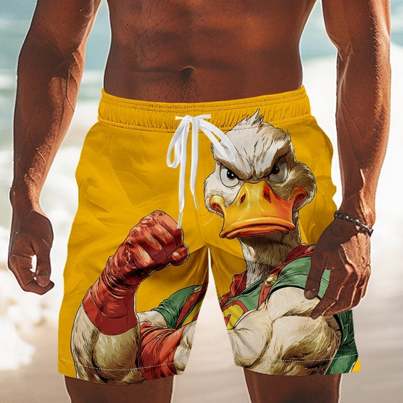 Stylish Cartoon Duck Graphic S - Trunks Board Surf ulasan dan harga
