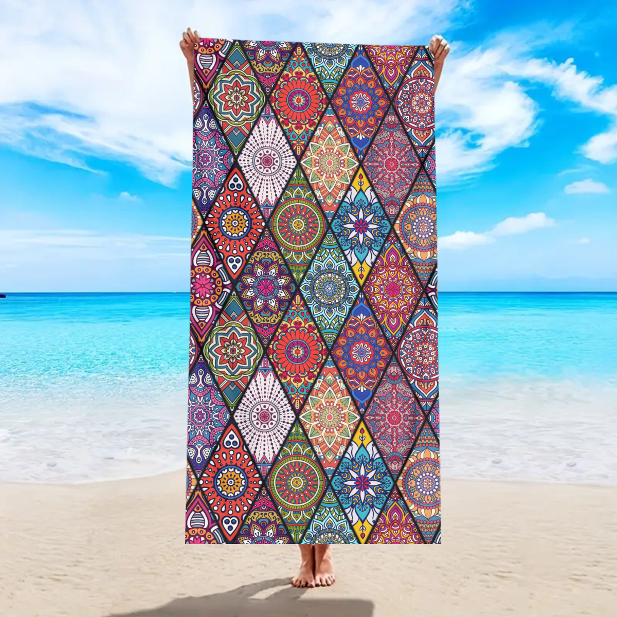 1pc Bohemian Large Beach Towel - Beach Towel Large ulasan dan harga