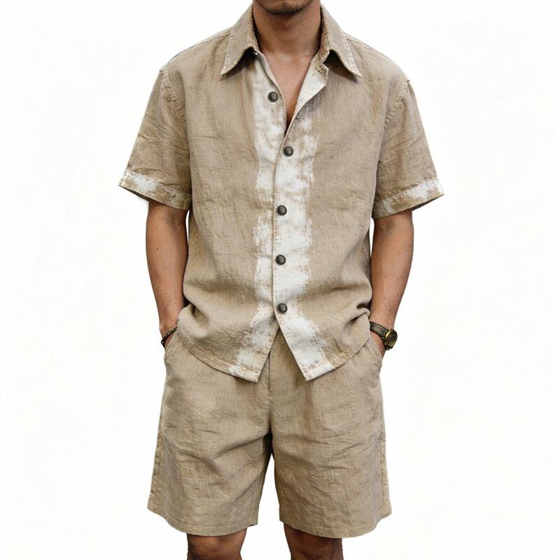 Casual Lightweight Summer Line - Linen Shirt Breathable ulasan dan harga