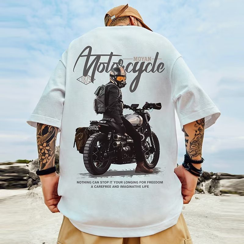 Men Round Neck T Shirt Loose O - Linen Shirt Breathable ulasan dan harga