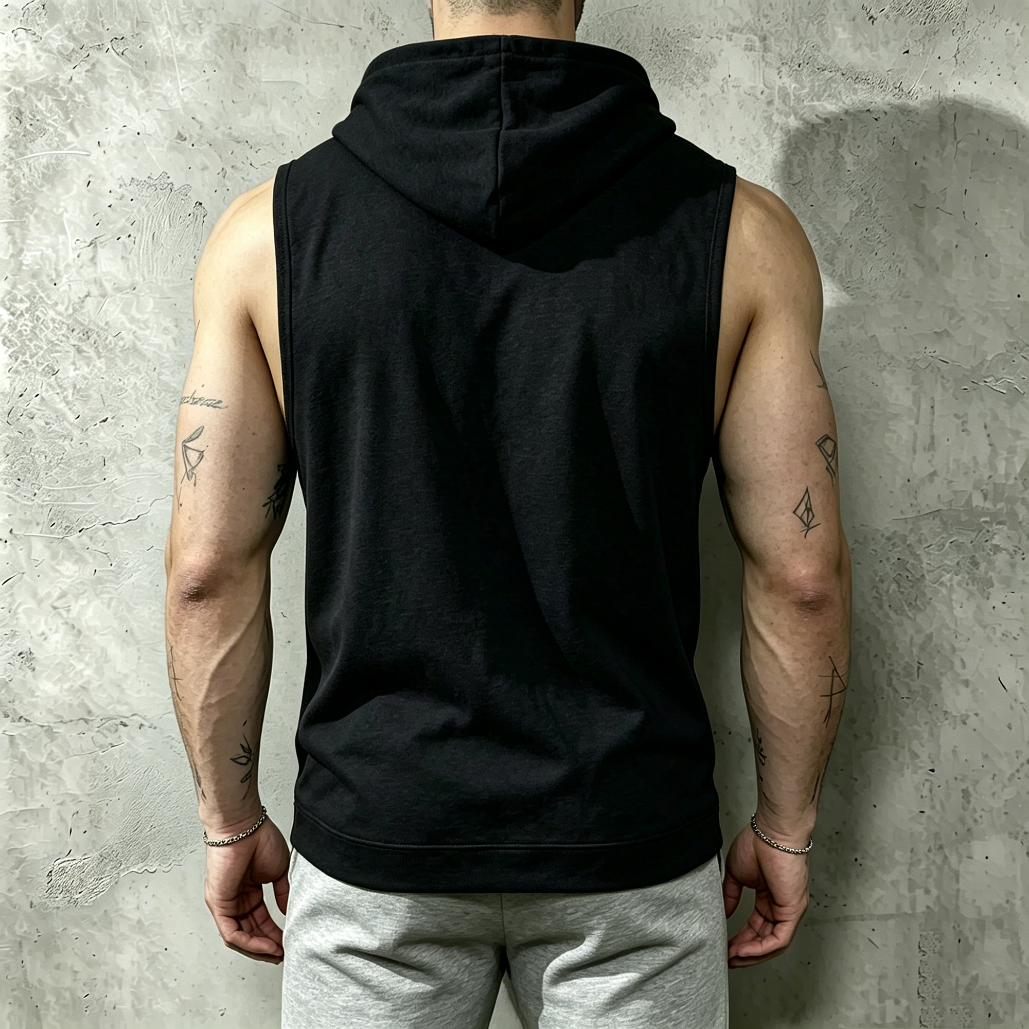 Men Sleeveless Hooded Tank Top - Tank Top Muscle ulasan dan harga