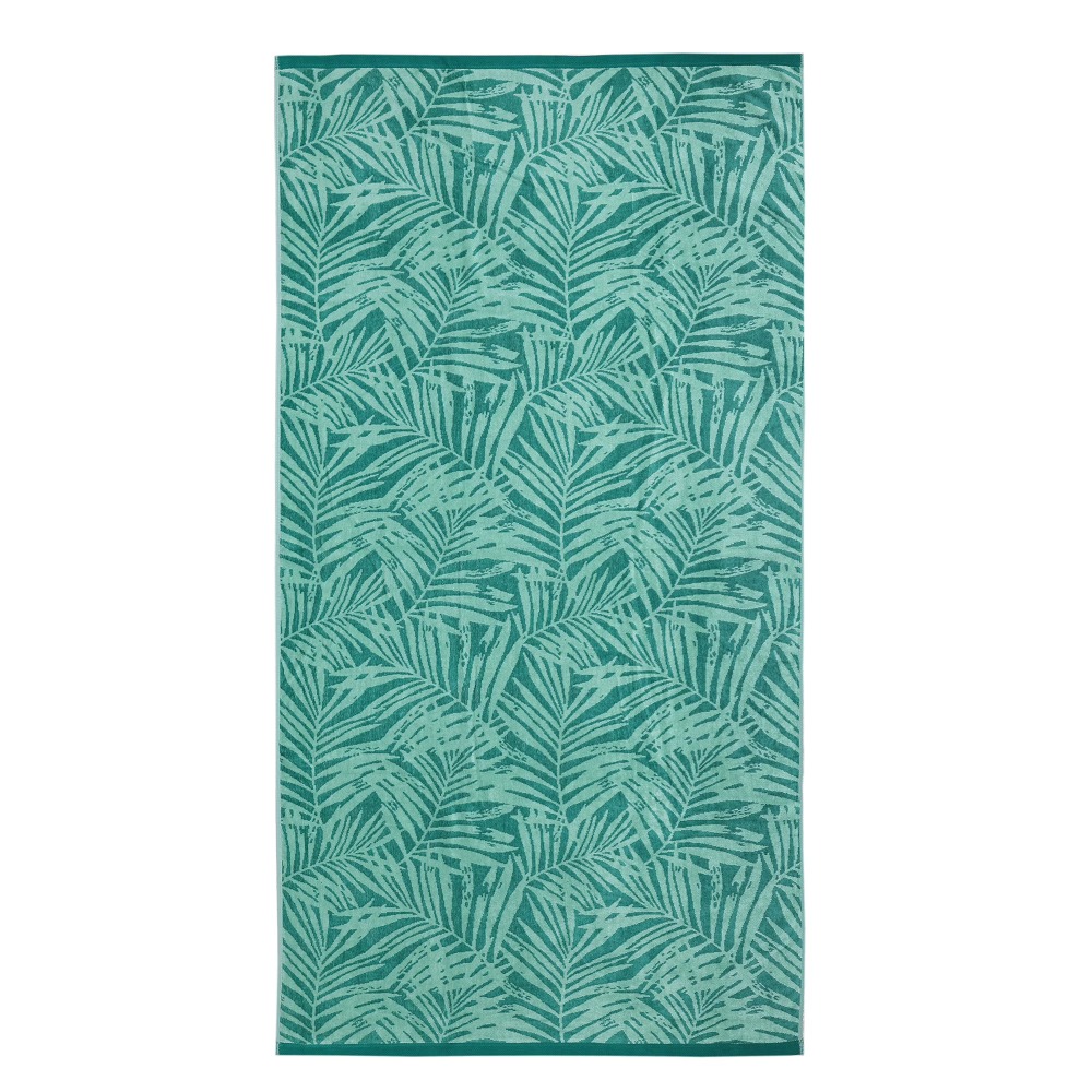 Oversized Green Palm Print Bea - Beach Towel Large ulasan dan harga