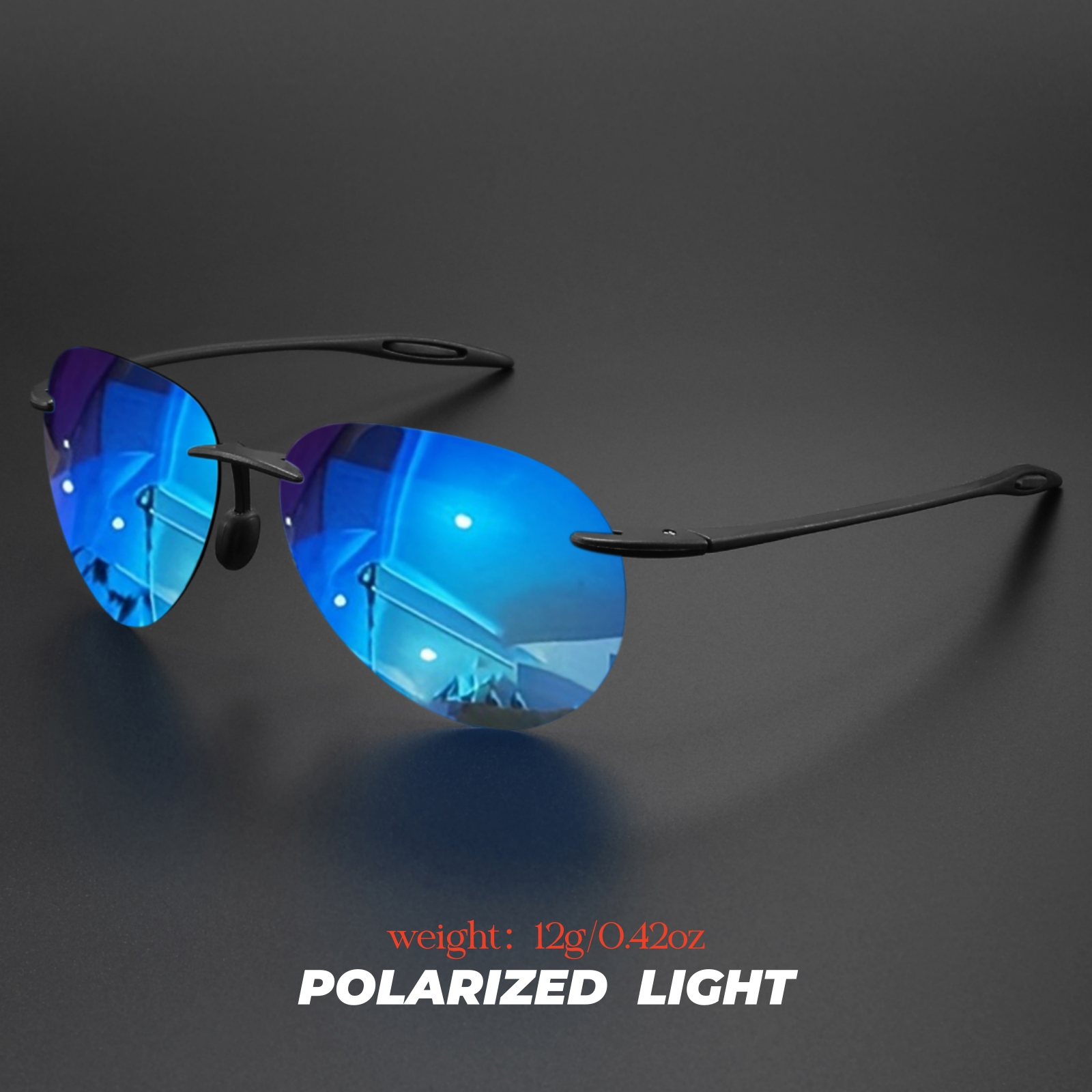 Ultra Light 12g TR90 Frameless - Sunglasses Aviator Polarized ulasan dan harga