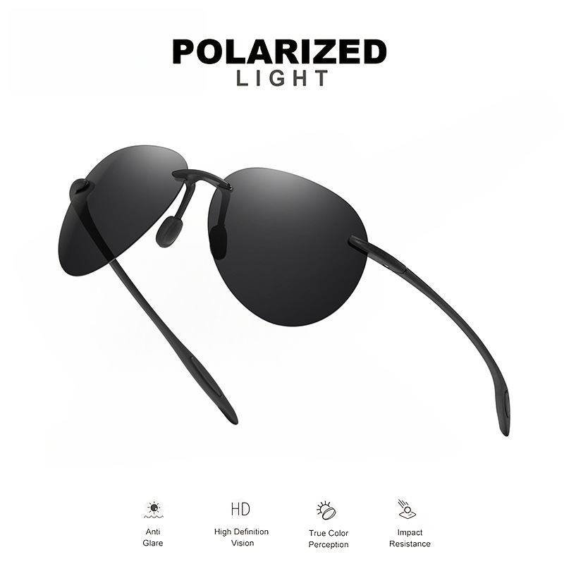 Ultra Light 12g TR90 Frameless - Sunglasses Aviator Polarized ulasan dan harga
