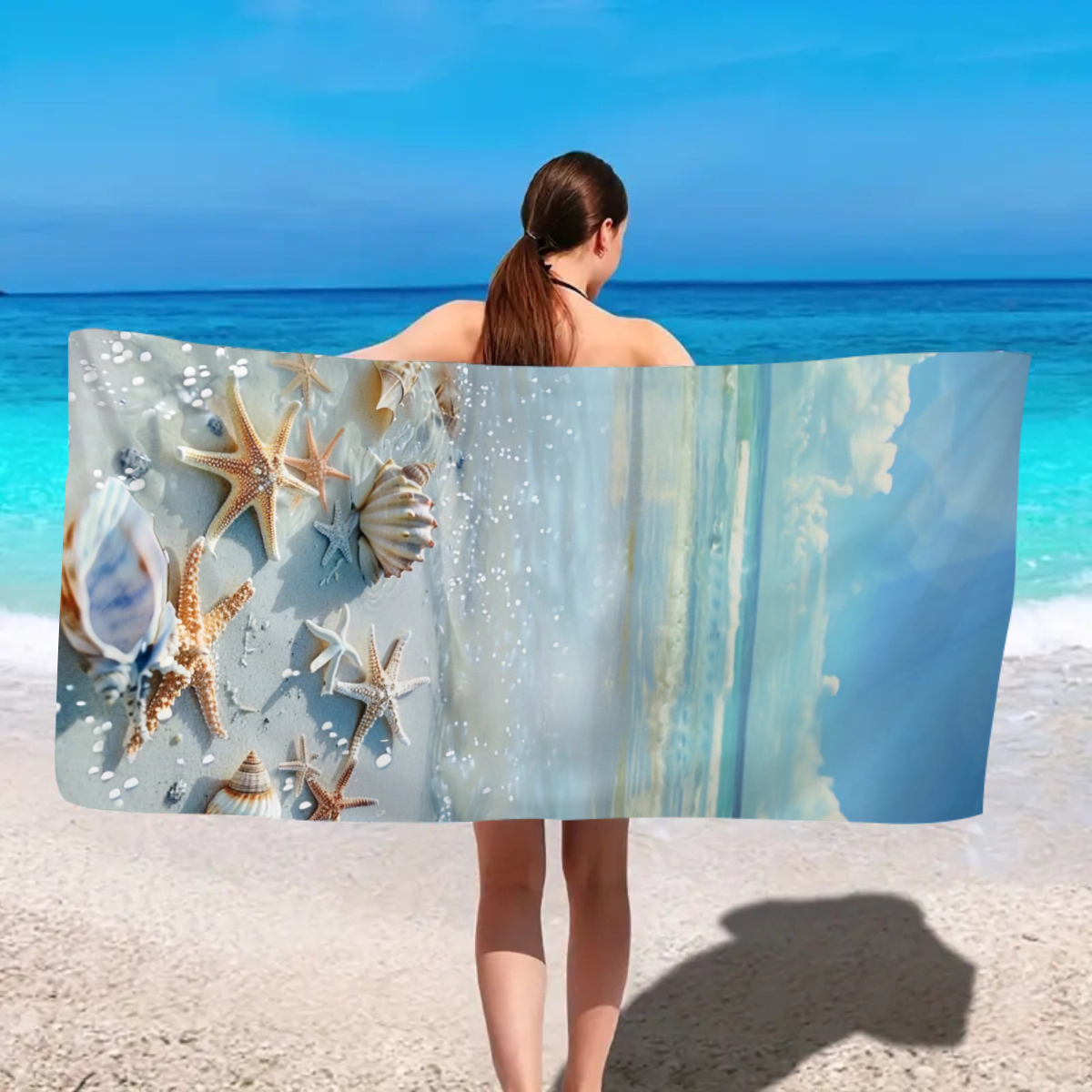 150/178cm Sea Star Beach Towel - Beach Towel Large ulasan dan harga