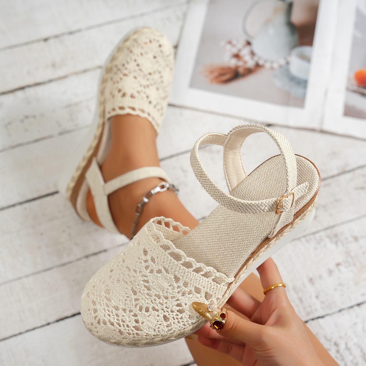 Women Wedge Sandals 2025 Summe - Espadrille Slip On ulasan dan harga