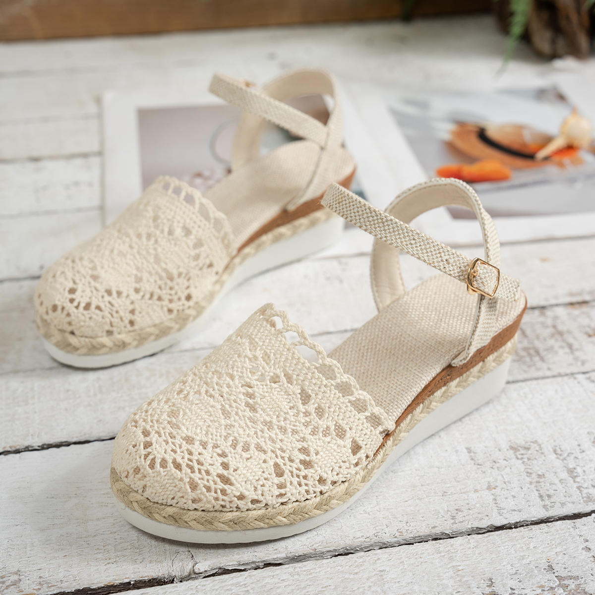 Women Wedge Sandals 2025 Summe - Espadrille Slip On ulasan dan harga
