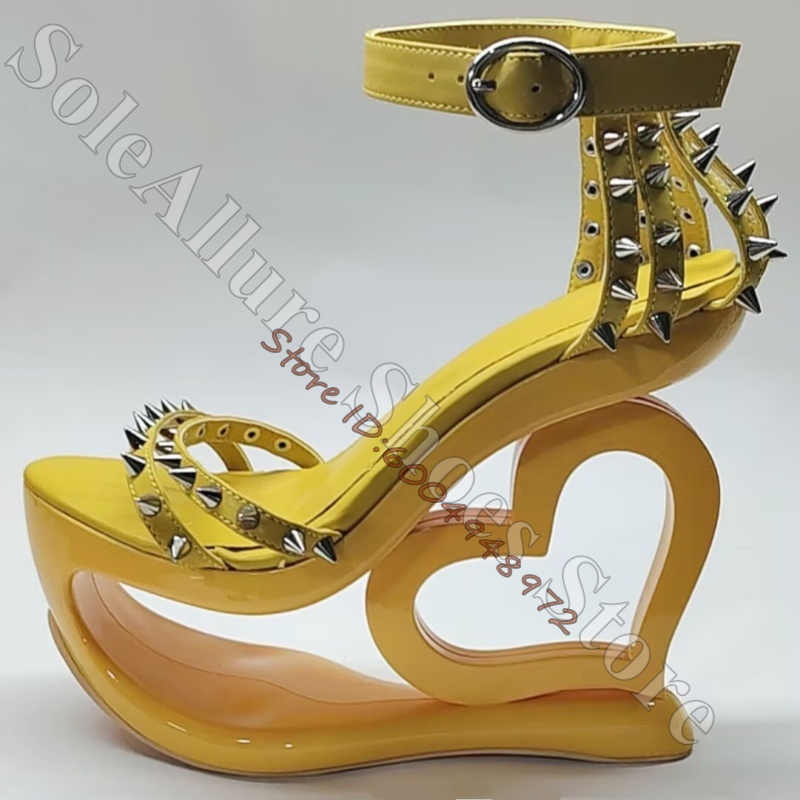 Hot Pink Spike Stud Caged Hear - Casual Sandal Leather ulasan dan harga