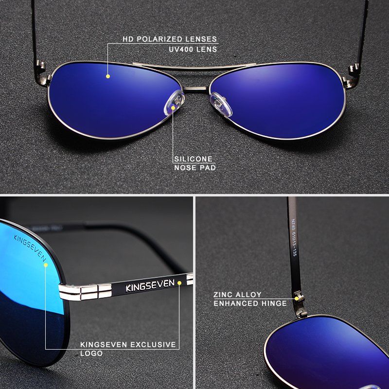 KINGSEVEN 2024 New Design Avia - Sunglasses Aviator Polarized ulasan dan harga
