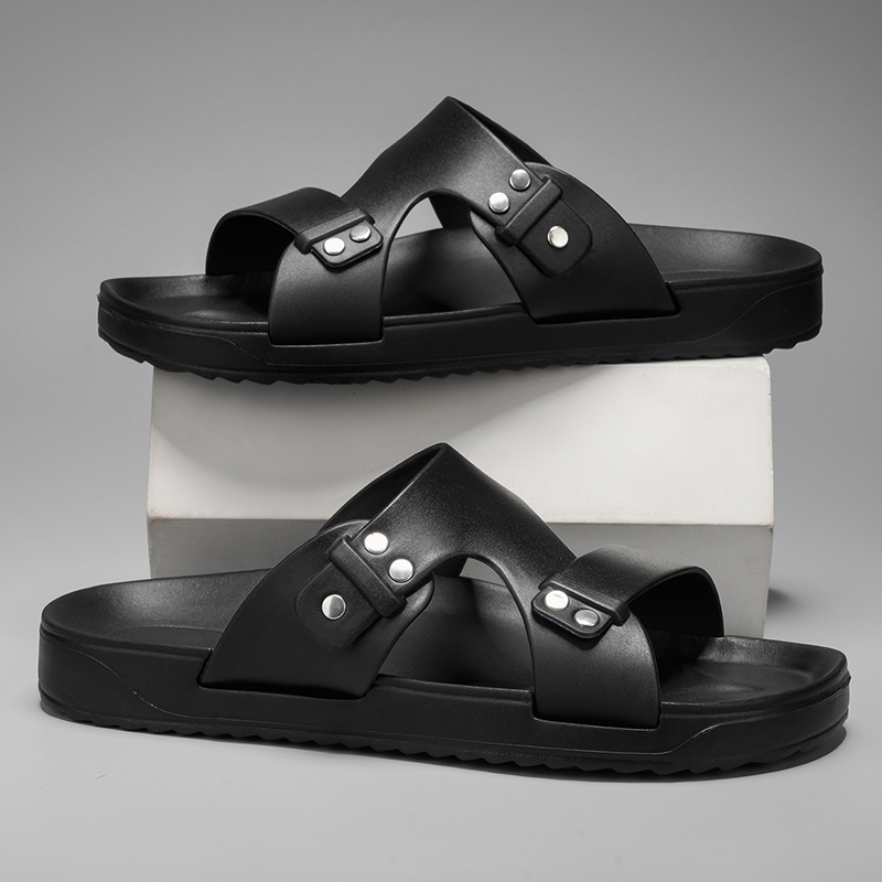 2026 New Men's Slippers Luxury - Flip Flop Leather Men ulasan dan harga
