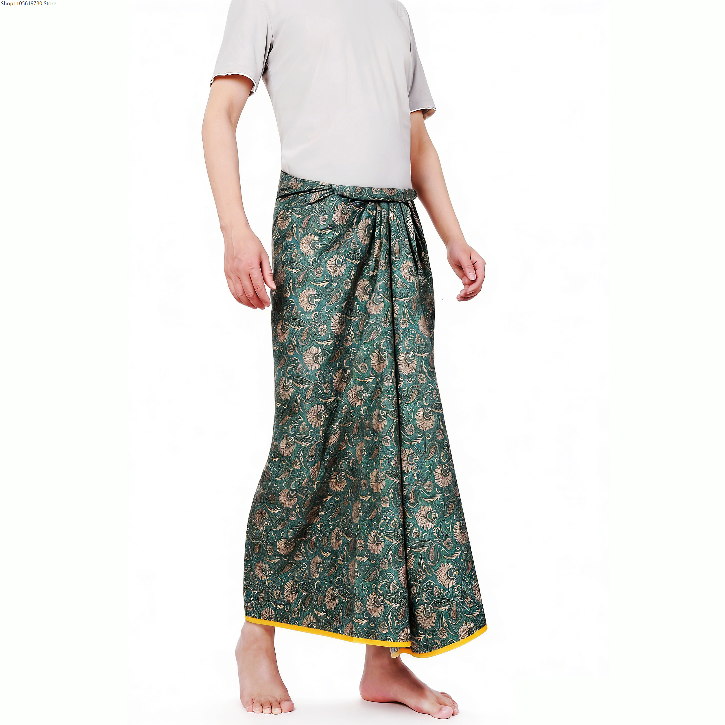 Ethnic Batik Sarong Wrap Skirt - Sarong Men Wrap ulasan dan harga