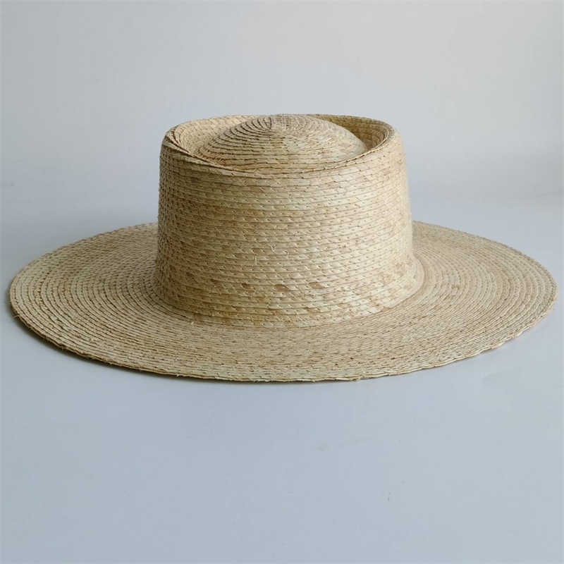 Palm leaf straw hat fedora jaz - Bucket Hat Straw ulasan dan harga