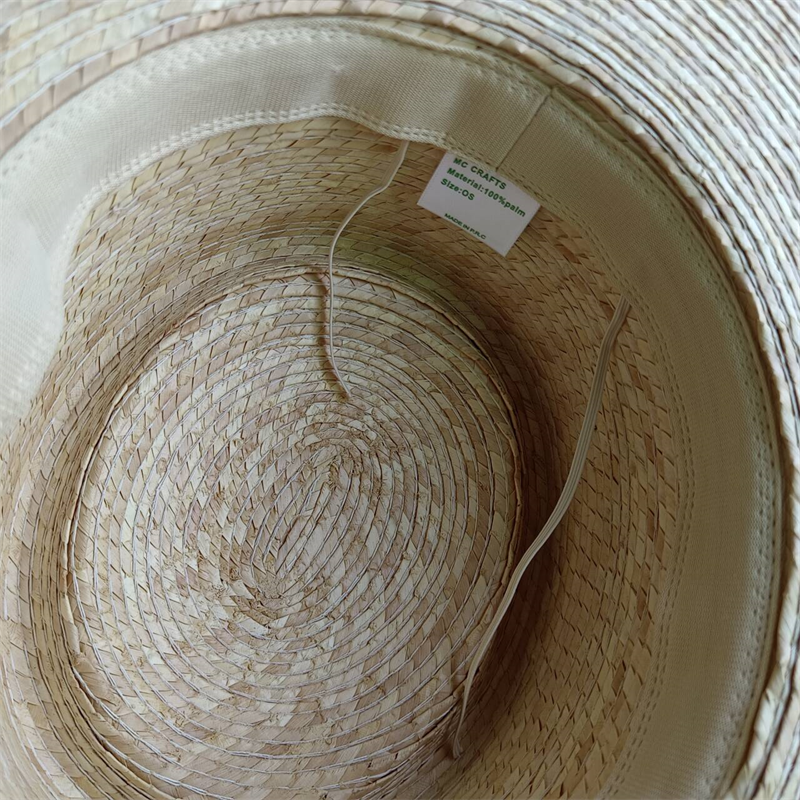 Palm leaf straw hat fedora jaz - Bucket Hat Straw ulasan dan harga